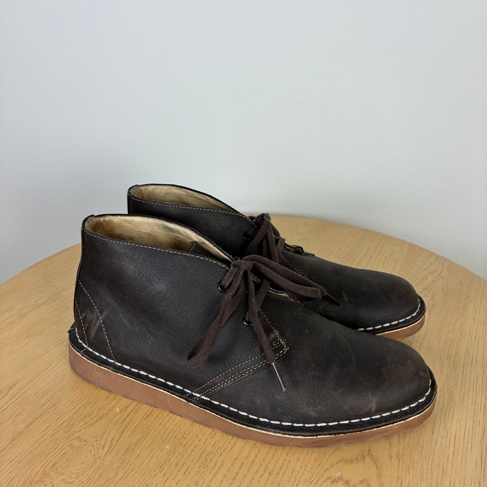 L.L. Bean Leather Chukka Ankle Boots Women's 11 Utility Gorpcore Minimalist